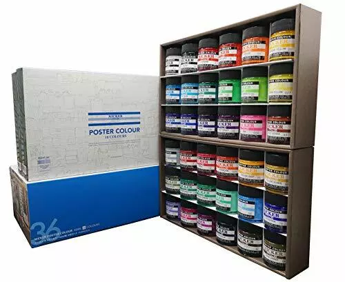Nicker Poster Color 12 colors 40ml PC40ML12N Watercolor paint From Japan