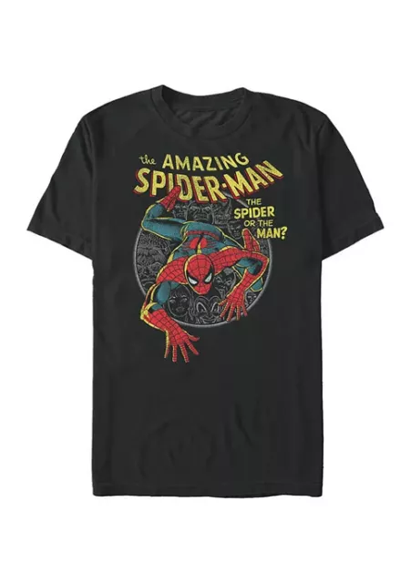 Marvel Amazing Spider Man Graphic Short Sleeve Black Mens T Shirt XL NWT