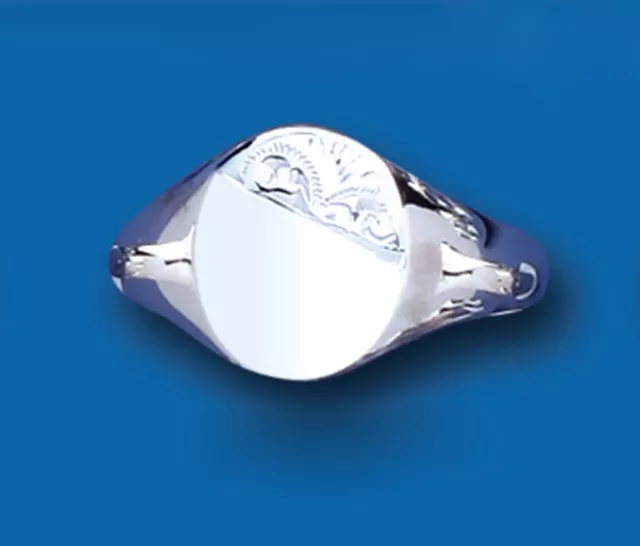 Anello Sigillo Uomo Argento Sterling Massiccio Inciso Ovale da Uomo