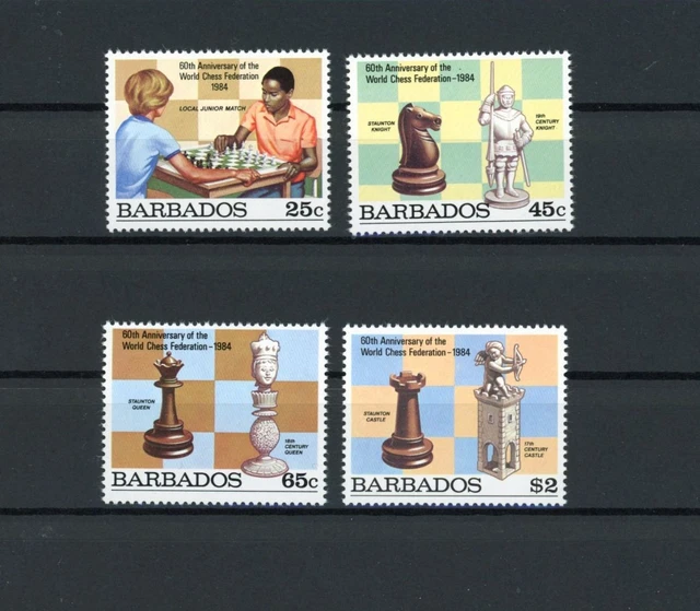 Barbados 609-612 postfrisch Schach #GM553