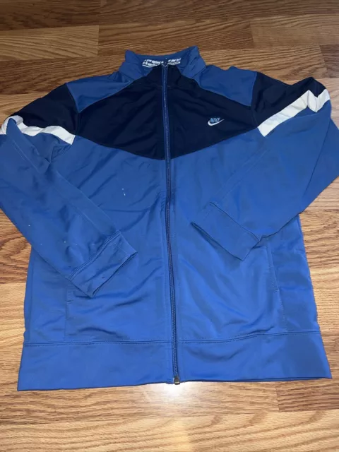 Vintage NIKE Windbreaker Youth Size XL 14/16 Black White Swoosh