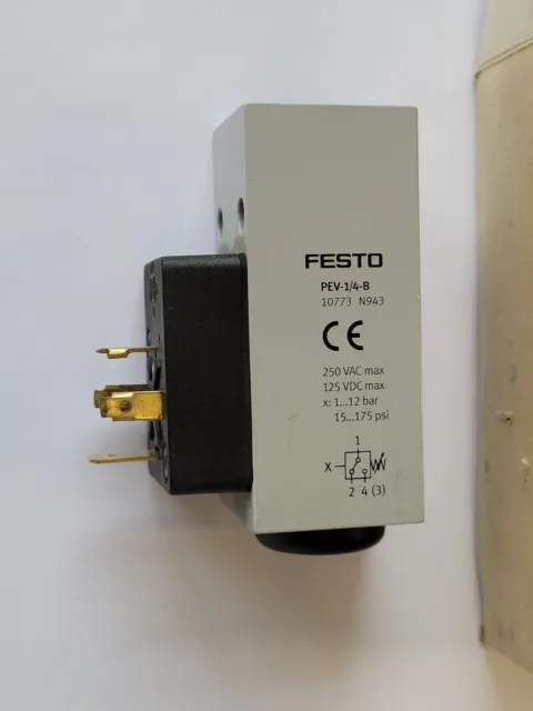 FESTO Pev-1/4-b 10773 Pressure Switch - New/Boxed - Worldwide Shipping, Tax