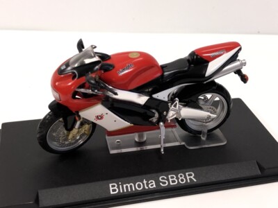 MOTO BIMOTA SB8R ROUGE ET BLANCHE au 1/24° 