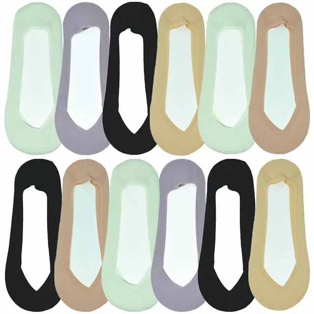 3-12 Pairs Women’s Non slip No Show Boat Invisible Silicone Ankle Low Cut Socks