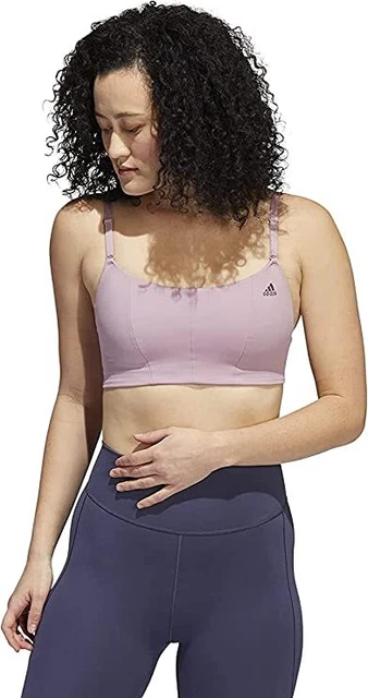 Adidas Damen Yoga Studio Licht Stütz Bh, Ruhig Purpur, XL A-C