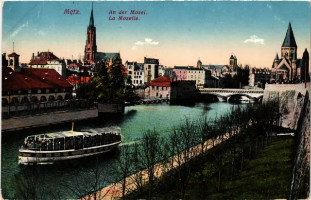 CPA AK METZ An der Mosei (393281)