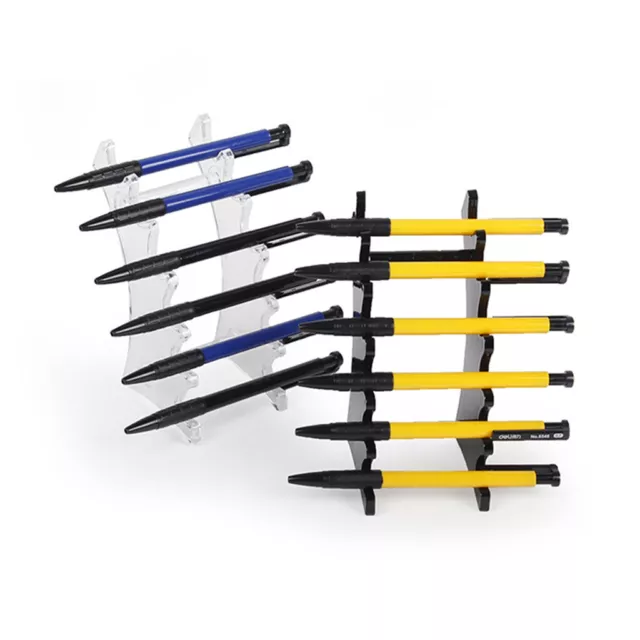 6 Rows Pencil Display Rack Organizer Holder Stand Brush Rack Desk Decoration