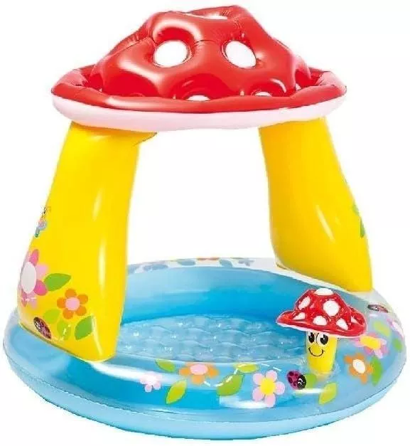 Intex Mushroom Baby Pool, Inflatable Pool for Kids Age 1 to 3 Years - Multicolor