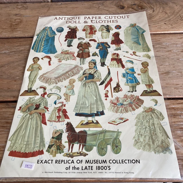 Paper Doll Sheets Vintage Exact Replica of Museum Collection of the Late 1800's