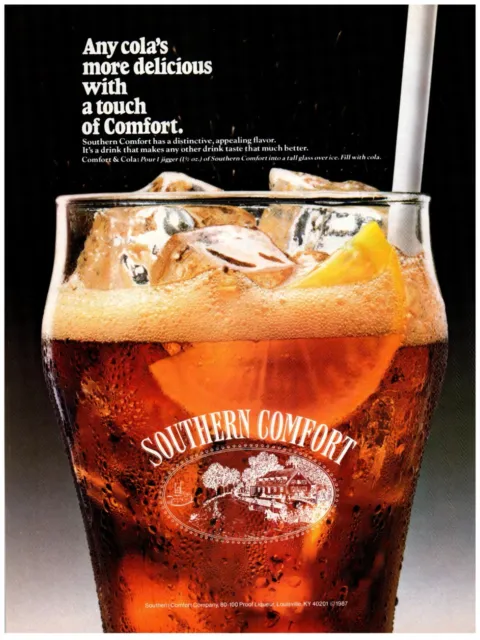Southern Comfort SOCO Recipe Vintage Print Advertisement 8x11" 1987