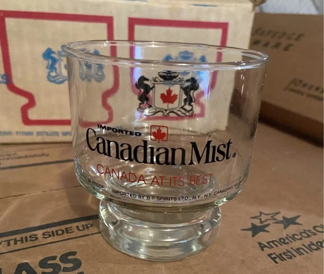 Whiskey Glass  1970’s Canadian Mist New/Old Stock Vintage