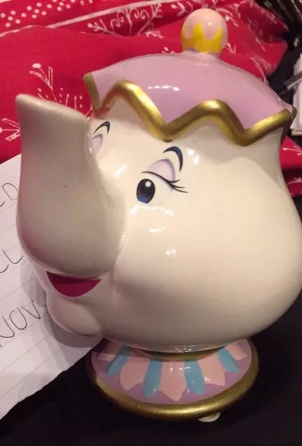 Disney Mrs Potts Money Bank Beauty and the Beast *NEW WITHOUT BOX*