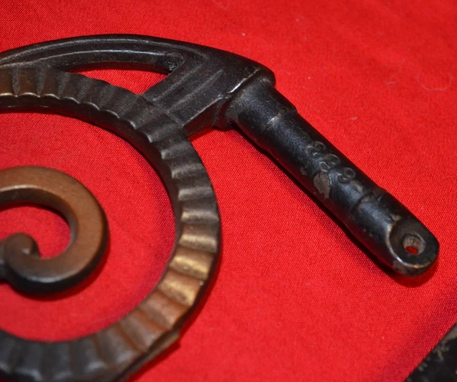 Antique Vintage Swing Arm Iron Curtain Drape Hanger Rods Art Nouveau Deco Arrow 9