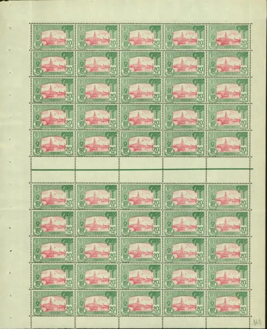 Guadeloupe French Colony 1928-MNH stamps.Yvert Nr.:122.Sheet of 50(EB) AR1-00859
