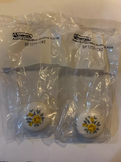 Amerock BP725A-CW2. Get 2 Single Packages. Ceramic Knobs. Condition Is New.