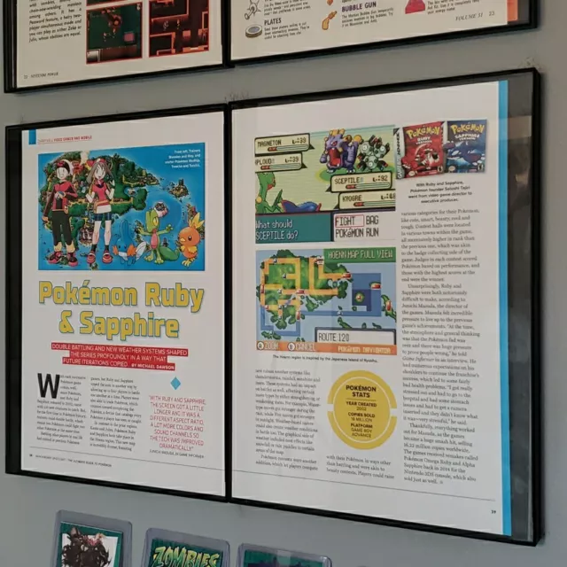 FRAMED Pokemon Feature Ruby Sapphire TCG Video Game Wall Art