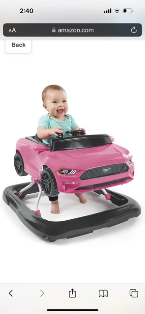 Pink mustang sale baby walker