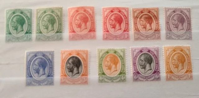 South Africa 1913-24, 11x Stamps MVLH A9