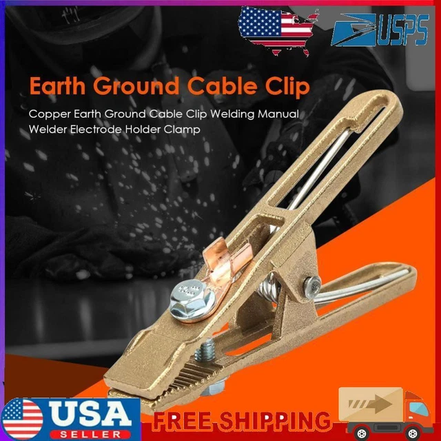 COPPER EARTH GROUND Clamp Welding Electrode Holder Earth Ground Cable