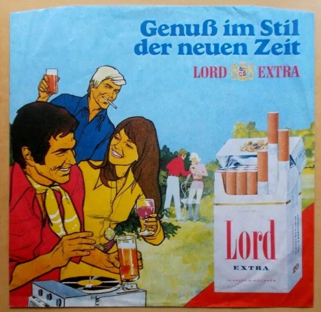 Lord Extra★Reklame Werbung ★Vinyl Hülle Cover für LP★Schallplatten★RaRe★Vintage