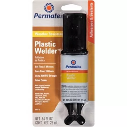 Permatex For Plastic Welder 0.84 fl. oz. Dual Syringe 60F to 250F Degree - 84115