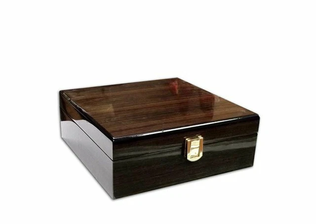 Glossy Wood Poker Chip Case holds 100 poker chips, 2 decks. Storage Wedding gift