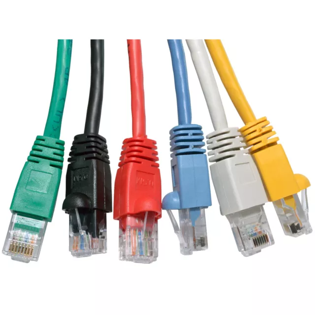 Cat 5e Ethernet Cable LAN Internet Network Snagless RJ45 Patch Lead  Full Copper