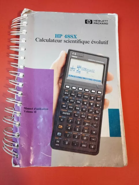 Hewlett-Packard  hp 48SX Calculatrice LIVRE  Manuel d'utilisation francais !!!!!