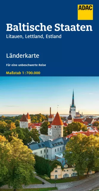 ADAC Länderkarte Baltische Staaten 1:700.000 | Estland, Lettland, Litauen | 1 S.