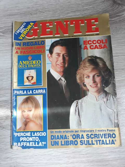 Gente 1985 N.21 Lady Diana Carlo. Raffaella Carra. Verona Scudetto. Rita Pavone