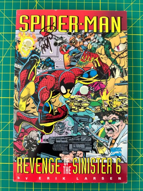 SIGNED! Spider-Man Revenge Of The Sinister Six 1994 Marvel Comics Larsen TPB OOP