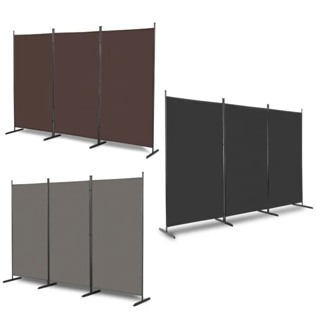 6Ft 3-Panels Room Divider Wall Privacy Screen Protector Foldable Freestanding