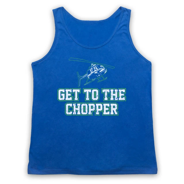 PREDATOR ARNIE GET To The Chopper Slogan Arnold Funny Adults Vest Tank