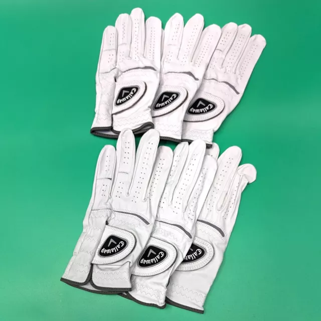 Callaway Golf Gloves Premium 6-Pack Cabretta Leather large New worn on LH