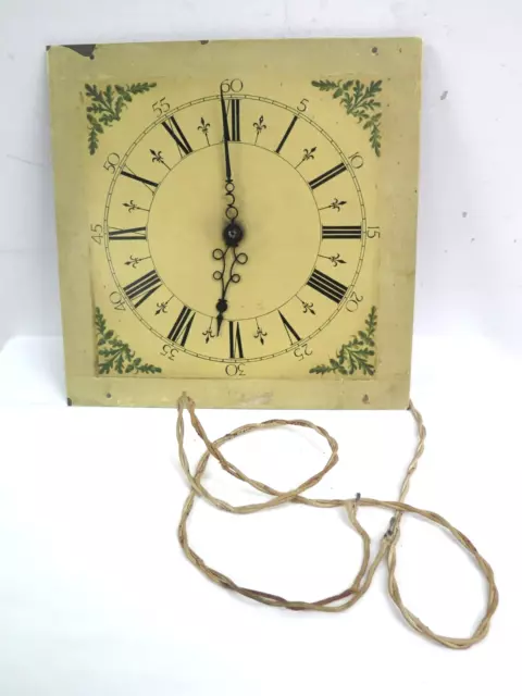 Vintage brass temco grandfather grandmother square clock face 1 x 1 ft