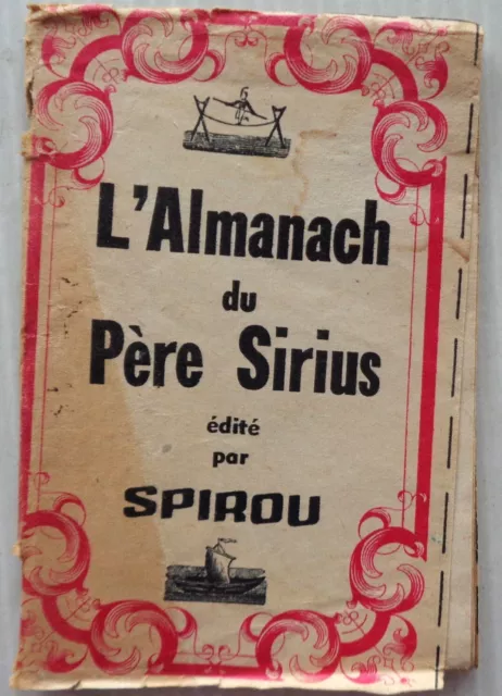 Mini Story L'Almanac The Father Sirius Spirou No 1292 Sirius 1960