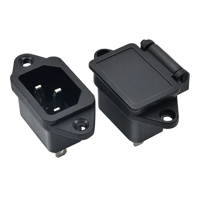 AC 250V 10A IEC320 C14 Male Power Cord Inlet Socket