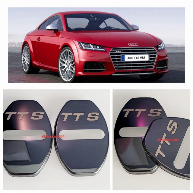 FOR AUDI TTS Mk1 8N Mk2 8J Mk3 8S Gloss Black Door Lock Cover x 2 £9.95