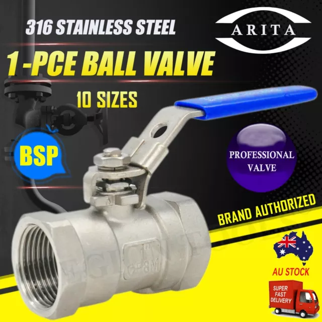 1-PCE Ball Valve 316 Stainless Steel 1000psi BSP Industrial Quality Arita