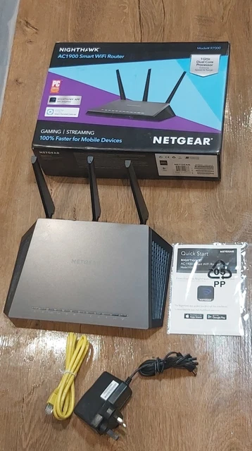 NETGEAR Smart Wi-Fi Router Nighthawk AC1900 R7000 For Gaming & Streaming