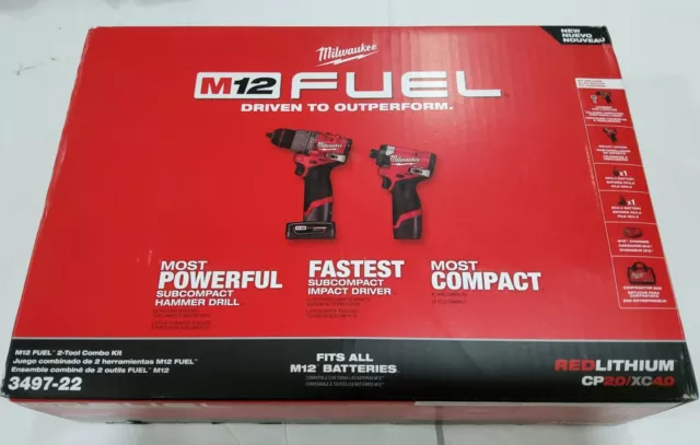 Milwaukee 3497-22 M12 Fuel Hammer Drill/Impact Driver Kit