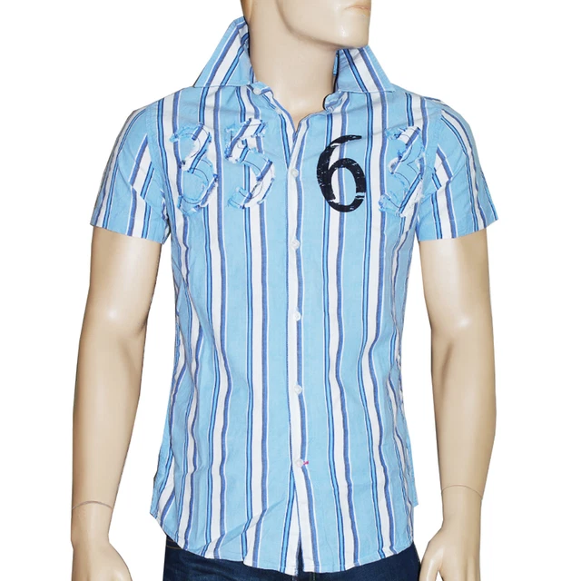 Chemise Homme Manches Courtes Rayée - Mise Au Green - Taille M