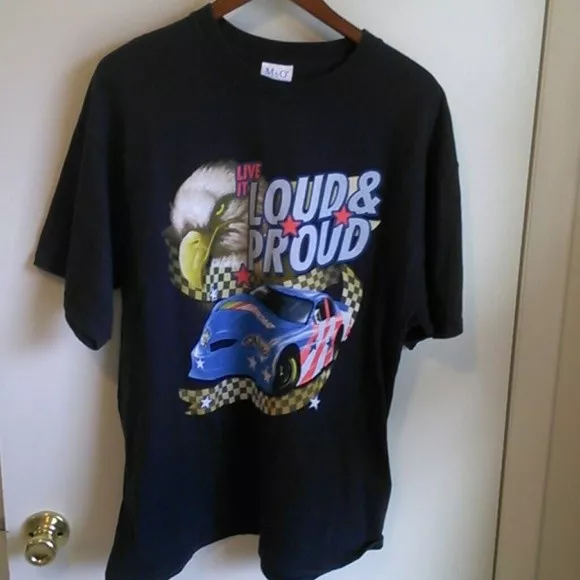 AMERICAN EAGLE LIVIN IT LOUD AND PROUD NASCAR RACING SIZE xl SHIRT!