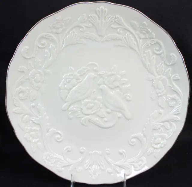 Lenox Porcelaine Mariage Promises Commémoration Plaque Platinum Bord