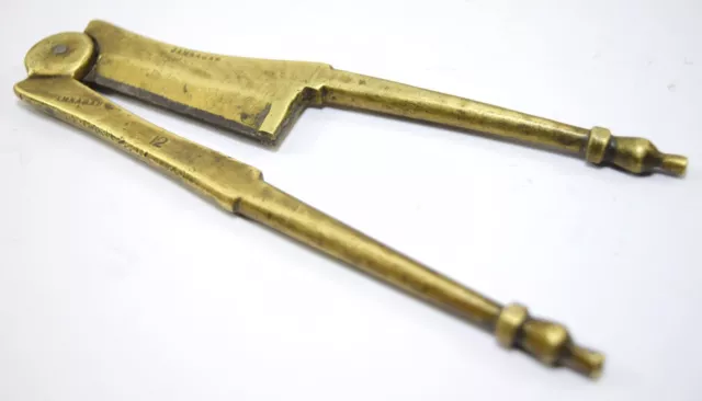 Old Indian Collective Antique Brass Betel Nut Cutter Usable Condition.i12-167 3