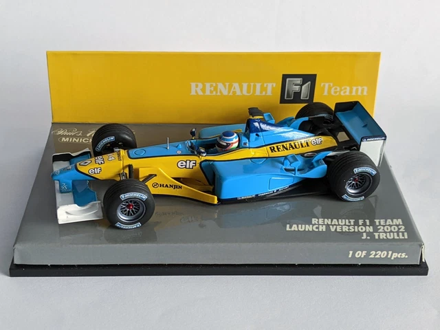 Miniature au 1/18 coffret Renault F1 Team R202 Engine RS22 N°14 Jarno Trulli - Collection