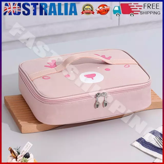 AU PORTABLE COOLER Bag Insulated Lunch Bag Box Thermal Bento Box(Pink ...
