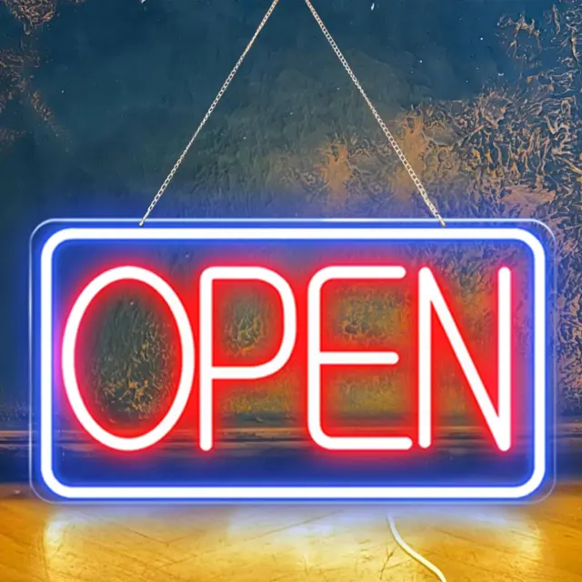 Led Neon Open Signs for Business,16.5"X 9" Open Signs, Powered by USB with ON/OF