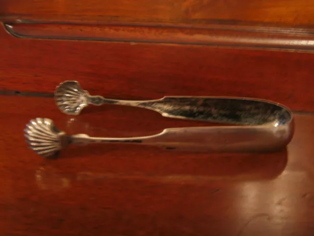 Antique 19th Century American Newell Harding Silver Alloy Sugar Tongs