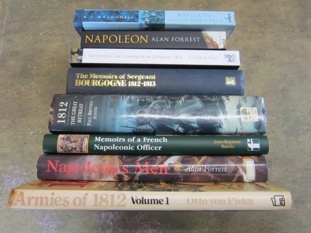 NAPOLEONIC WARS BUNDLE JOBLOT x 8  NAPOLEON MARSHALS 1812 1813 MEMOIRS